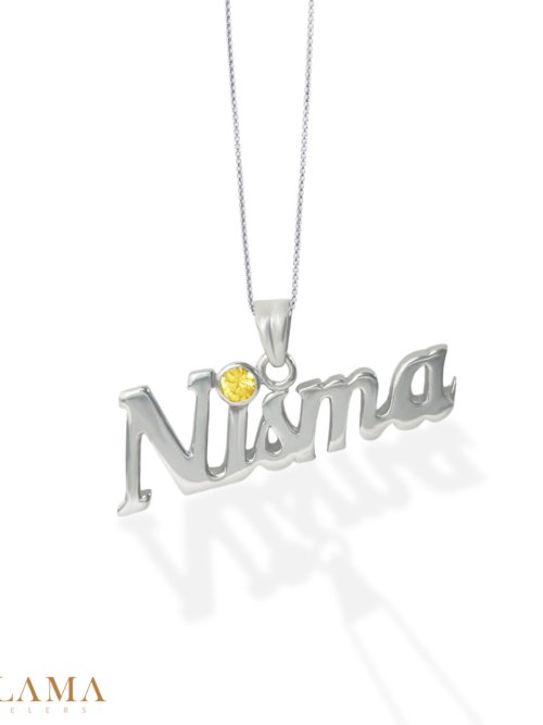 Crafted in sterling silver,this pendant set with a hand-picked round yellow zircon stone. Crafted in rose gold plated sterling silver, this pendant is set with a hand picked round Blue Sapphire.